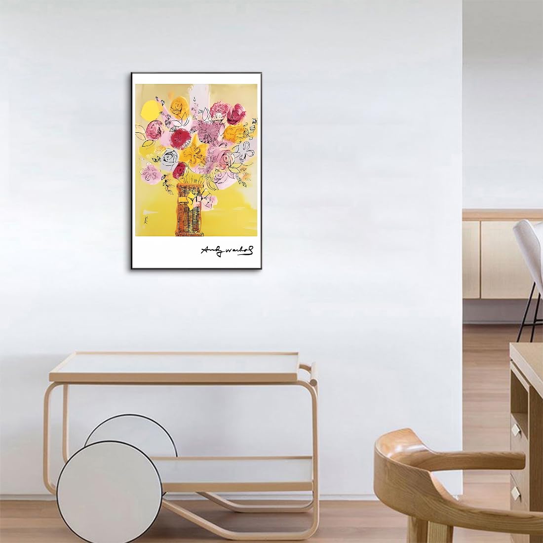 Amazon.co.jp: アートパネル アンディウォーホル 黄色いお花の絵