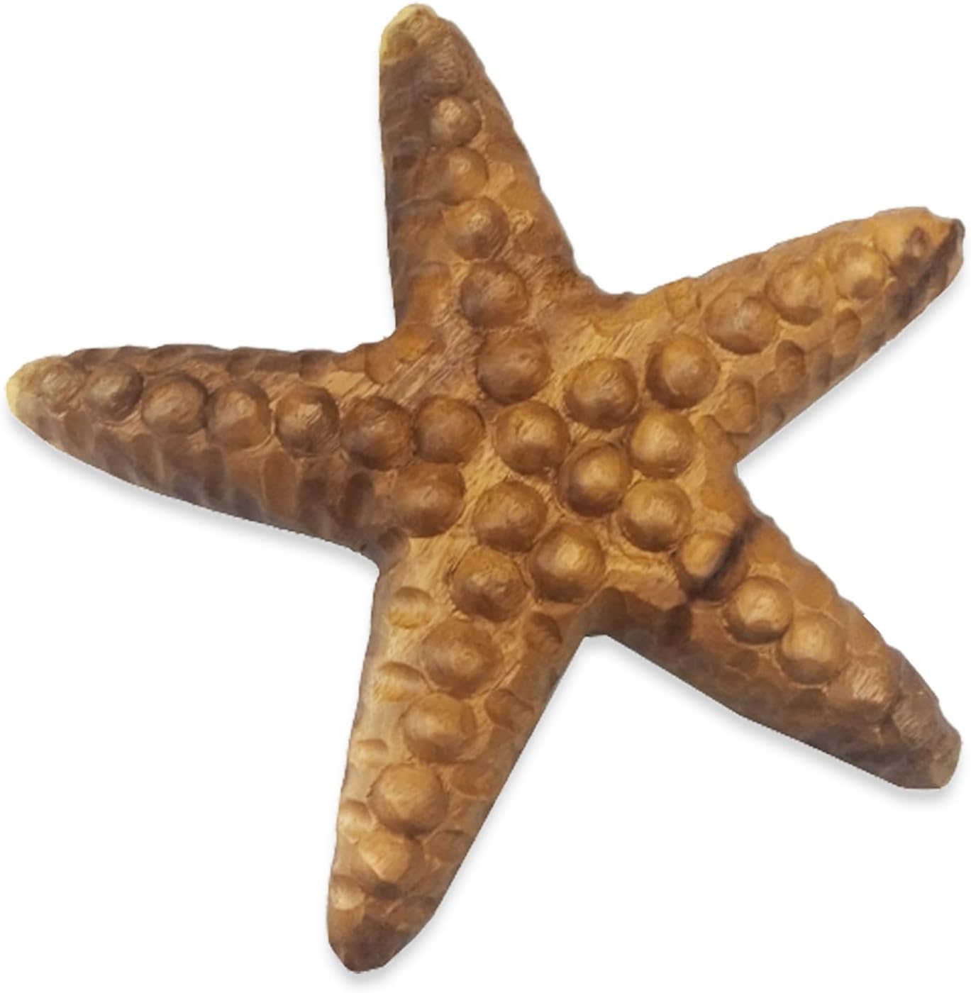 roro Handcarved Wooden Starfish Wall Hanging 12 in: Natural Brown, Beach-Themed Coastal Decor - Perfect Ornament for Seaside Vibes and Maritime Home Accent