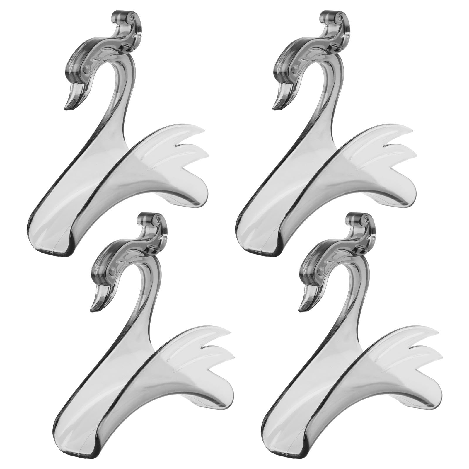 Jaeskeclip Purse Hanger Closet, Purse Hooks for Closet, 4 Pcs Multi Functional Transparent Black Handbag Hangers Closet Hooks, Handbags Tote Holder Storage Accessories