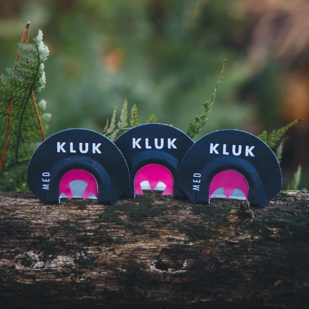 KLUK Custom Calls - Code Red Series Turkey Mouth Call 3-Pack, Ultimate Combination of Top-Performing Turkey Mouth Calls, Recon RED, TOP Secret & The Wingman (Medium Stretch)