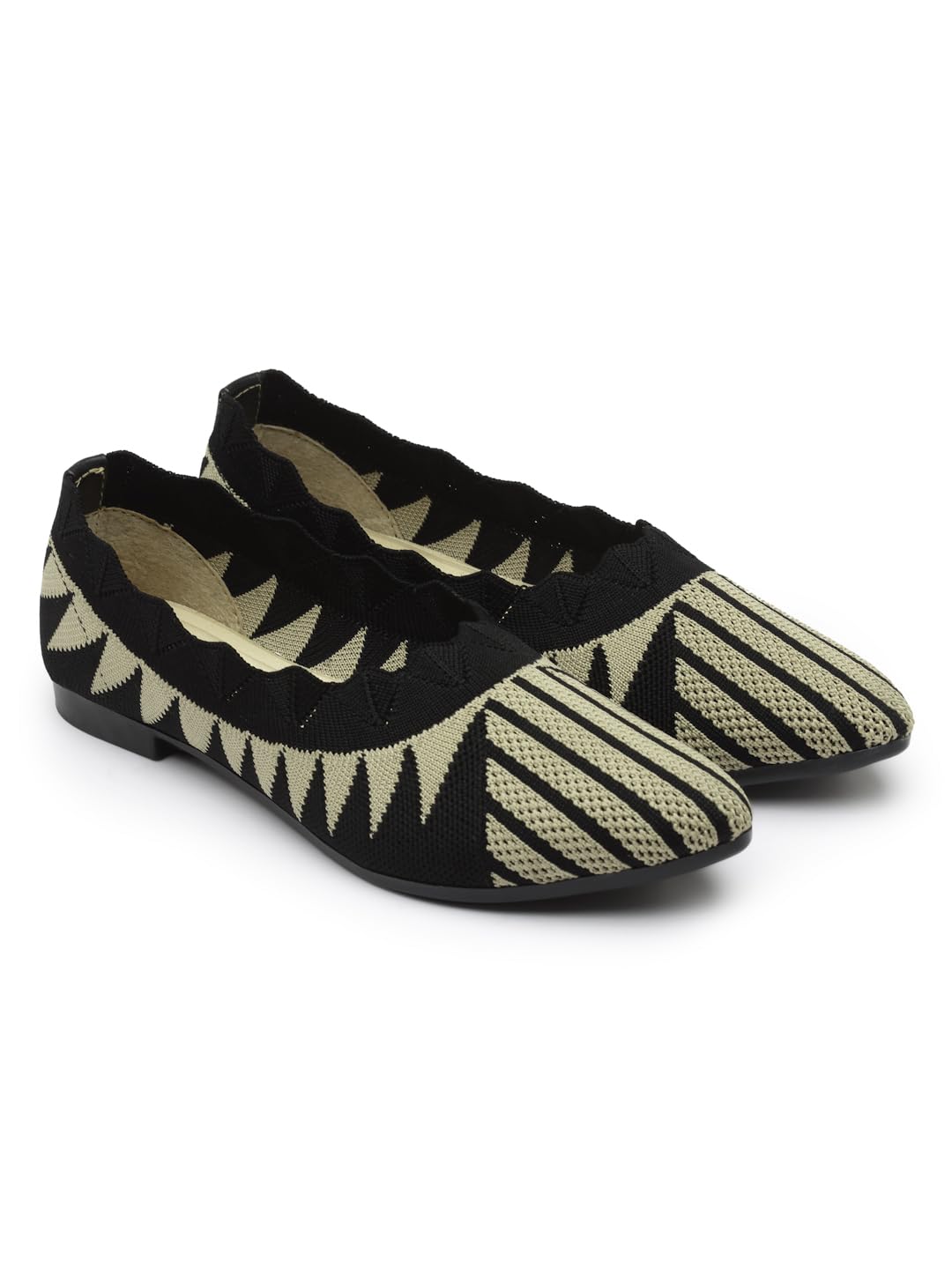 SNEAKERSVILLA Flats Bellies for Women, Ballet Bellies and Juty (Black, 9)-picture-15