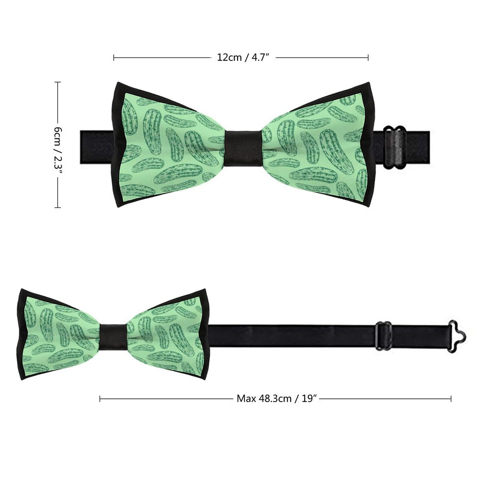 GoasNei Cucumber Pattern(2) Bow Tie for Men Adjustable Necktie Funny Tie Neck Ties for Weddings Party