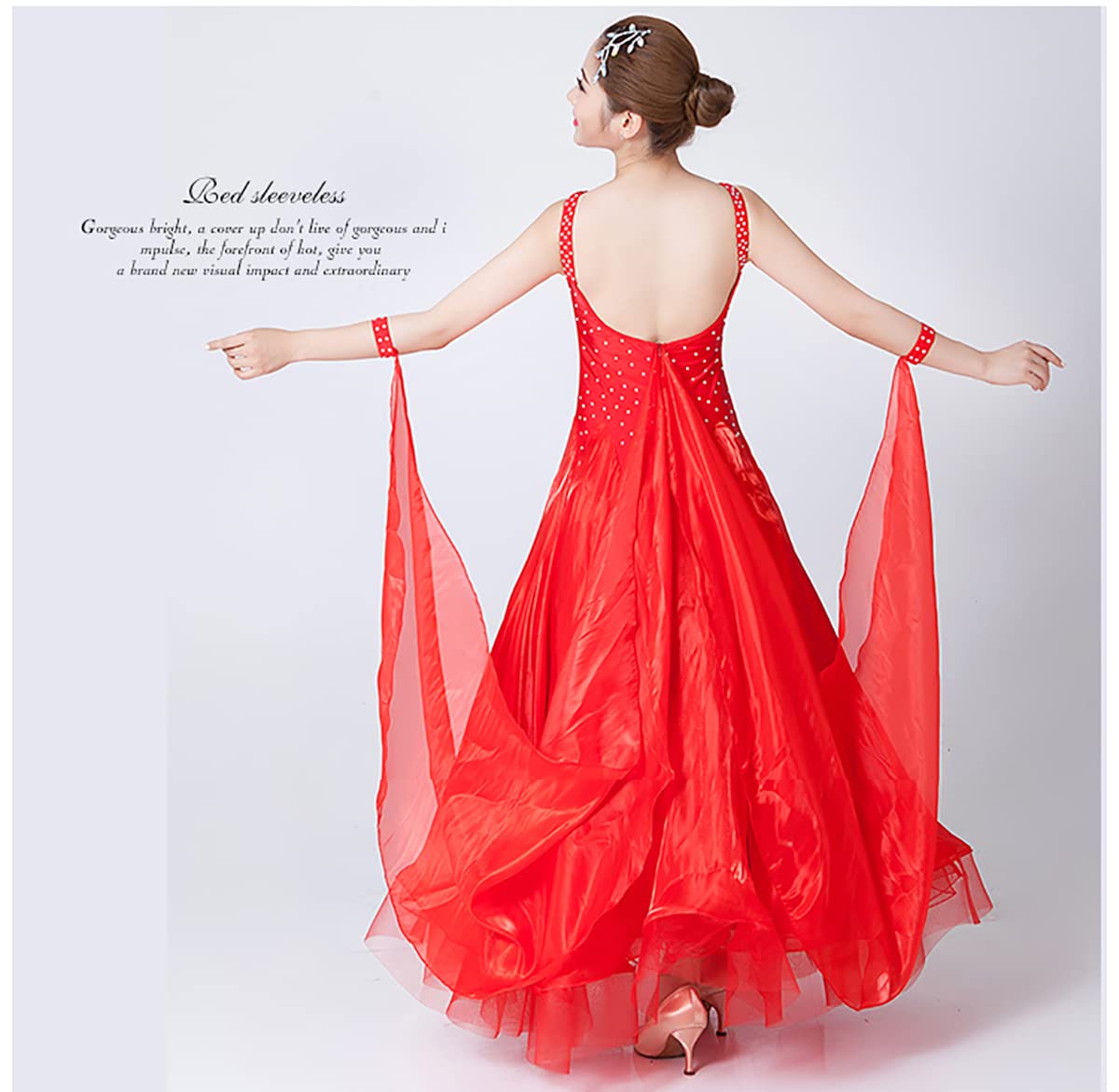 Walzer Tanzkleidung for Damen Tango-Übungskleid Performance Kleider National Standard ärmellos Modern Dance Praxis Kleidung Sommerkleid Damen Ballsaal Leistung Tanzkleider
