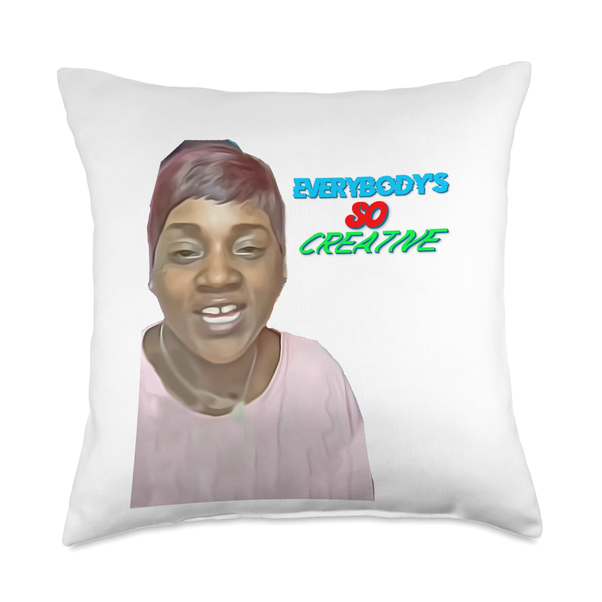 CREATIFYEverybody's So Creative Throw Pillow, 18x18, Multicolor