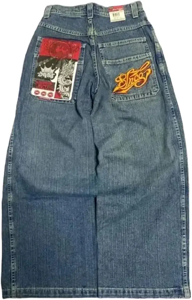 NAIEUCEA Fashion Trends Jeans – Unisex Loose Fit Jean, Straight Leg Streetwear