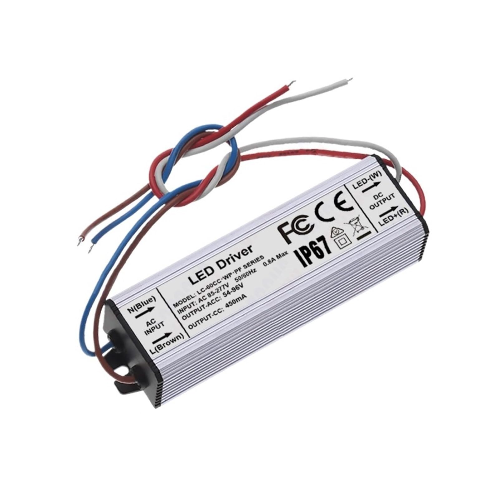 PWANUIGTE 40W 50W 60W LED Driver Constant Current 450mA 600mA 900mA 1200mA 1500mA 1800mA 2100mA Power Lighting Transformer(1500mA 18-39V WP)