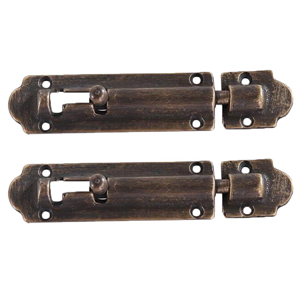 Nvsfzgiyg One Color Lock Latch,Sliding Bolt,Door Bolts,Security Slide,Thickened Surface Mounted Barrel,Antique Brass,For Home Yard Garden