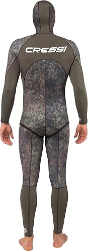 Miniatura 2 de Freediving Camouflage Adult 2-PC Wetsuit - Open-Cell Comfortable Neoprene - Seppia Designed in Italy by Cressi, Quality Since 1946