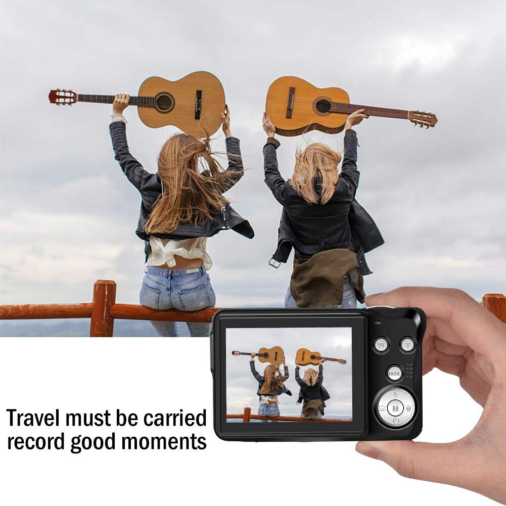 Camara de Fotos Cámara Digital 1080P 30 Megapíxeles Camara Fotos Full HD Cámara Recargable de 2.7 Pulgadas Cámara de Bolsillo con Zoom Digital de 8X Cámara Compacta para Adolescentes Principiantes