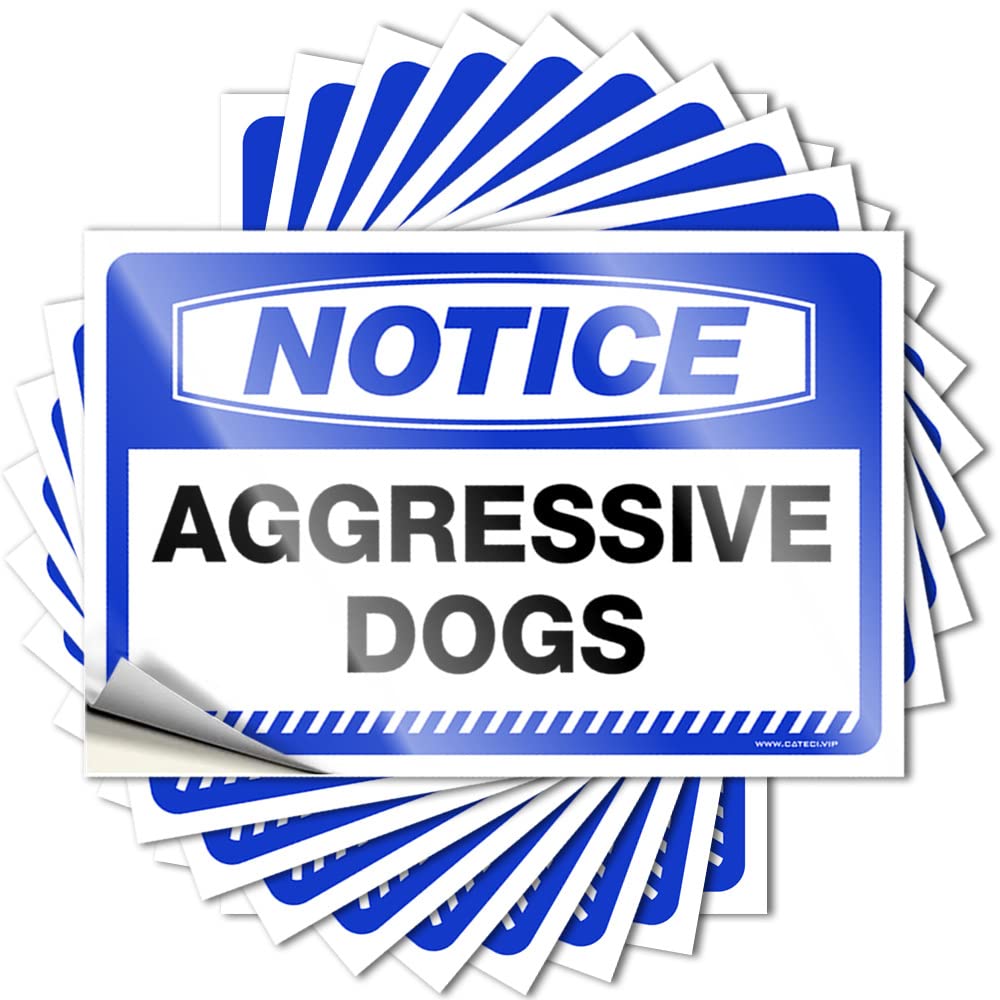 Tattoos - Golden Soft Bath Notice Aggressive Dogs for Cars Dorm Decorations(6X9CM)