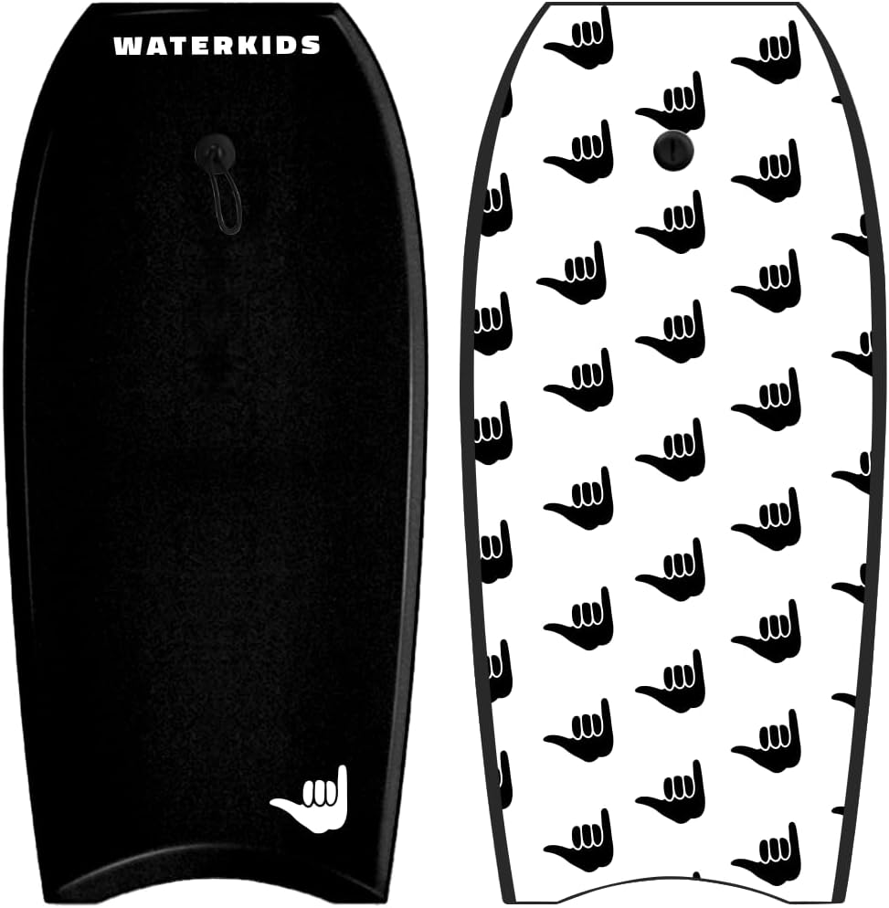 Waterkids 4'10 Kids Foam Surfboard & Leash - Soft Top Beginner Board for Easy Wave Catching & Safe Learning