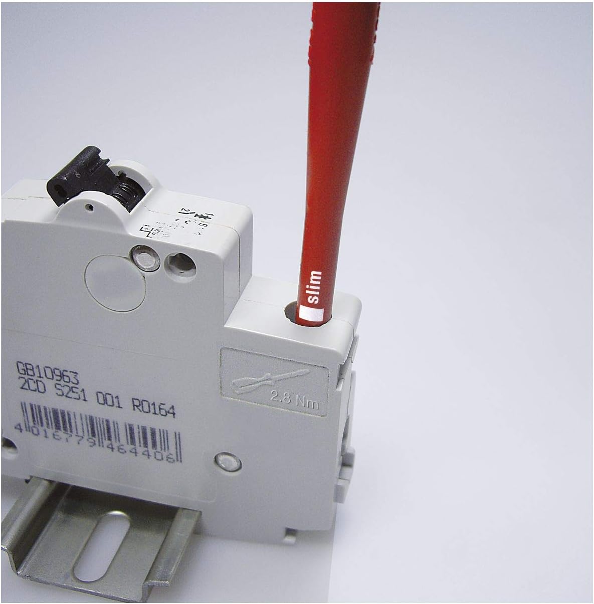 Wiha 3.5 x 100mm Slim Fix VDE Screwdriver Slotted
