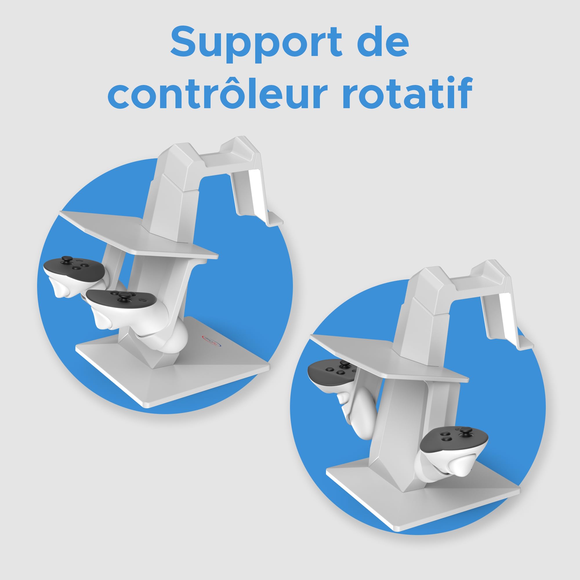 Digicharge Support de Casque VR pour Meta Quest 3S / Quest 3 / Oculus Quest 2 VR Mount Display Storage pour Casque et manettes tactiles