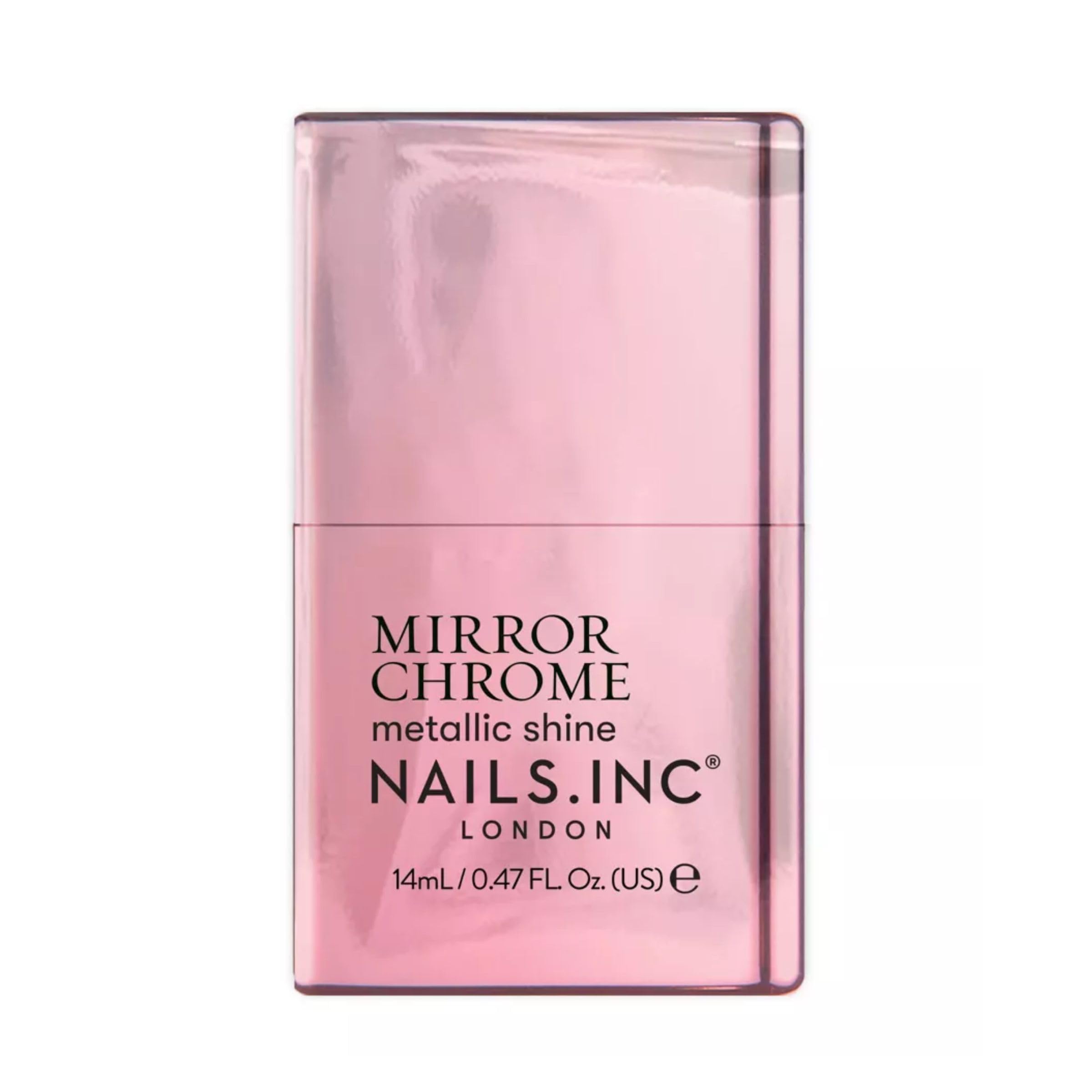 Nails Inc You’re Being Chromatic, Pink, Metallic Mirror Chrome, No Chip, Long Lasting, Quick Dry, Air Dry, Professional Manicures & Pedicures, Fingernails & Toenails, Vegan Nail Polish, 14 ML