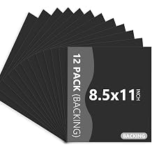 Somime 12 Pack Black Backing Boards, 8.5x11 Uncut Mats Matboards