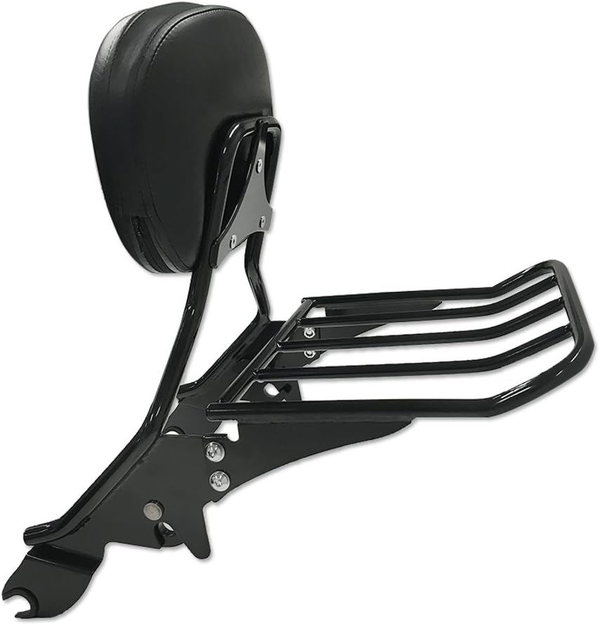Black Detachable Backrest Sissy Bar with Luggage Rack For Harley Davidson Touring 2009-2016 Electra Glide Road Glide Road King Street Glide