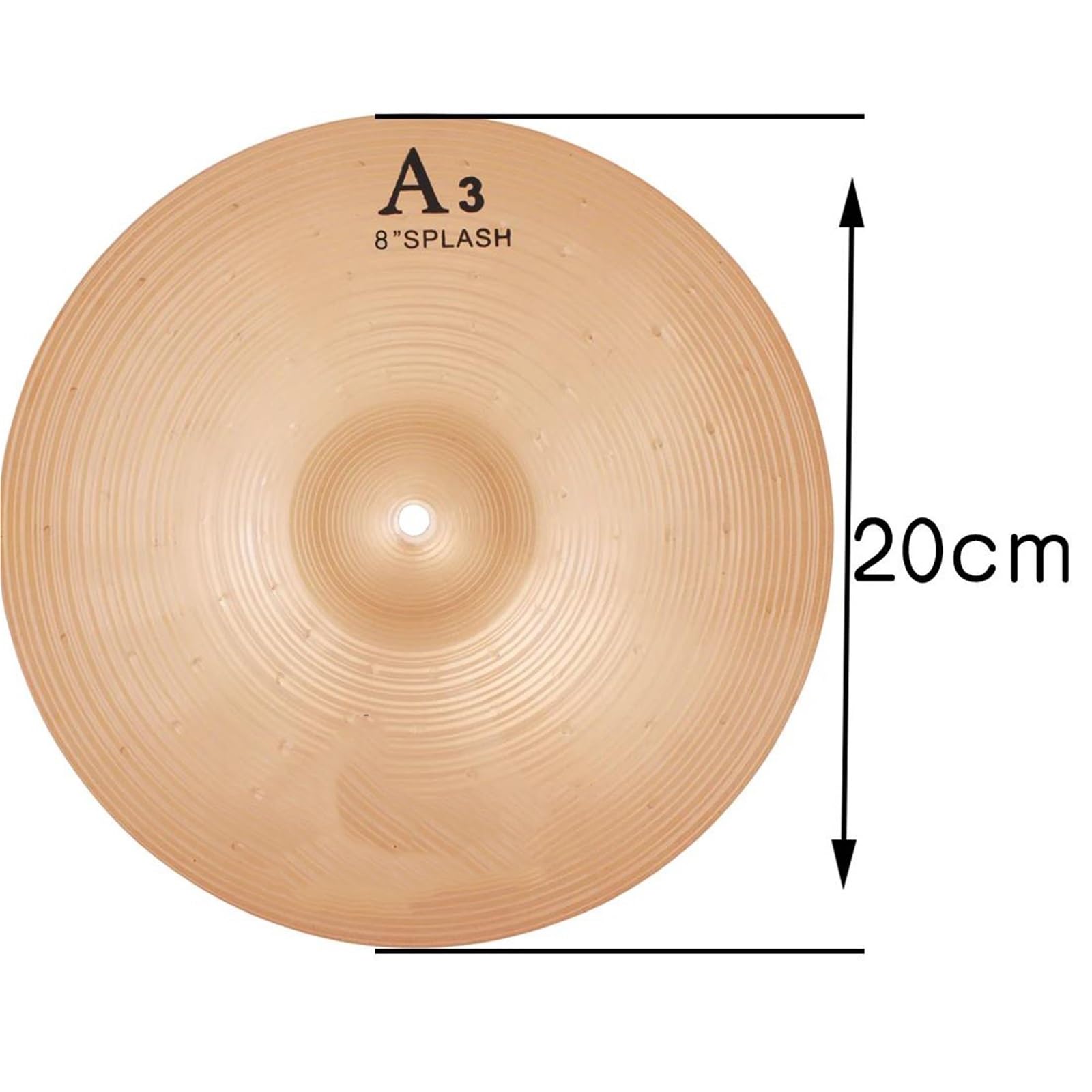 Trwałe Talerze Crash Cymbal Gong Dla Początkujących Instrumenty Perkusyjne Akcesoria Zestaw Talerzy Perkusyjnych Crash Hi Hat(8-inch)