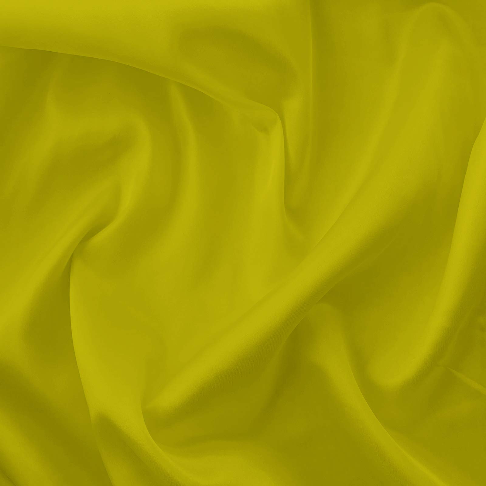 Discover Lifestyle & Fashion Fabrics Yellow Silky Satin Liquid Fabric Plain Luxury Dress Craft Decoration Drape Dancewear Material 60" – 150Cm Wide | Sold Per Metre (Yellow)