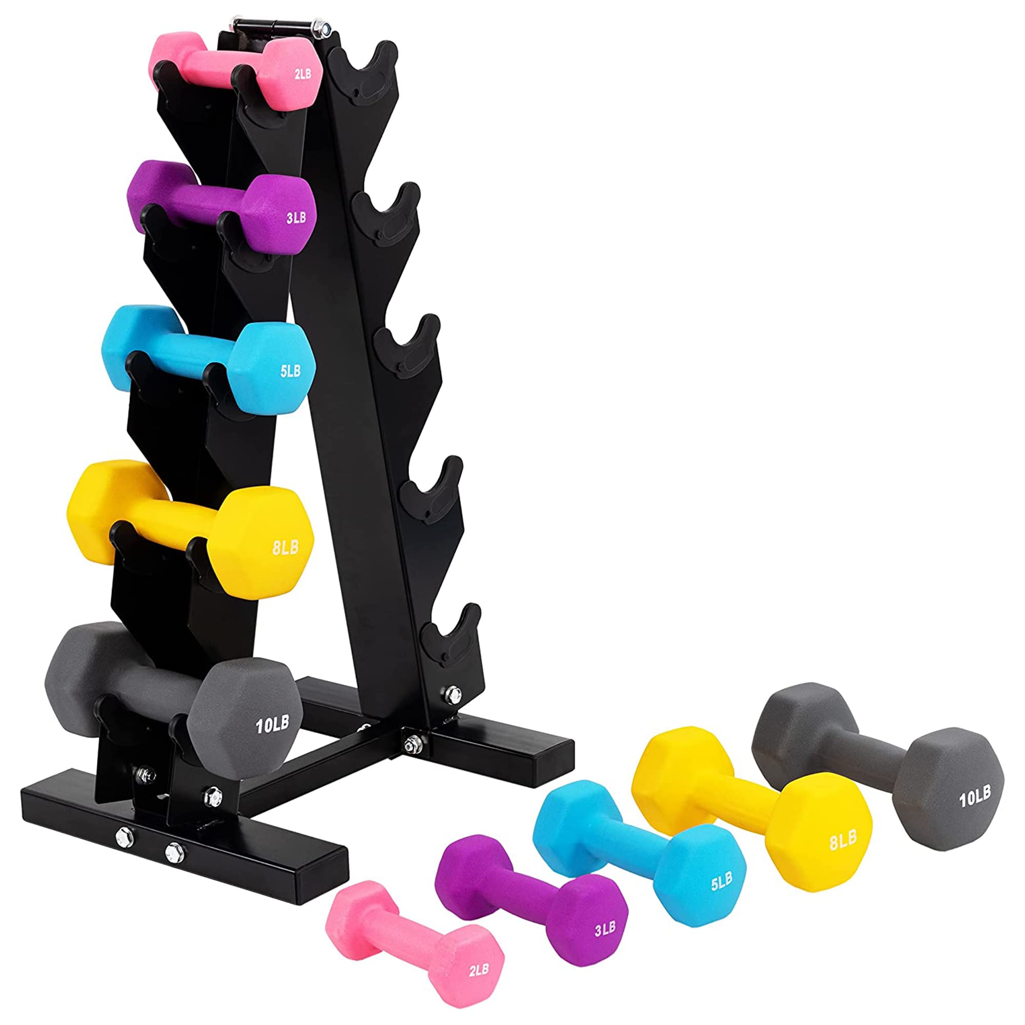 Amazon | BalanceFrom カラーネオプレンコーティングダンベルセット 