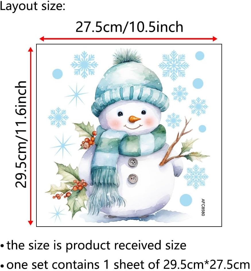 3 Sheets Christmas Toilet Stickers Decals Self-Adhesive Snowman Design Toilet Lid Seat Cover Stickers for Merry Christmas Party Xmas Bathroom Home Wall Decoration