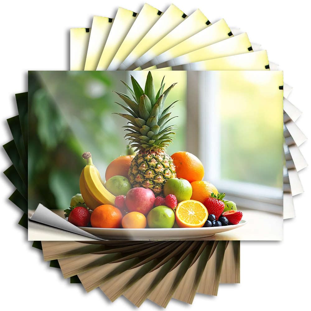Western Bathroom, Decal Tumbler A Colorful Assortment of Fresh Fruits | Outdoor Teens(8X12CM)