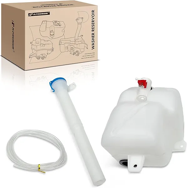 A-Premium Windshield Washer Reservoir Compatible with Select Honda Models - Accord 1990 1991 1992 1993, with (Washer Pump/Cap/Filler Neck/Bracket/Hose) - Replace# 76801SM1004