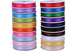 1/4 Inch Double-Sided Satin Ribbon Collection for Adornment, Design, and Beyond