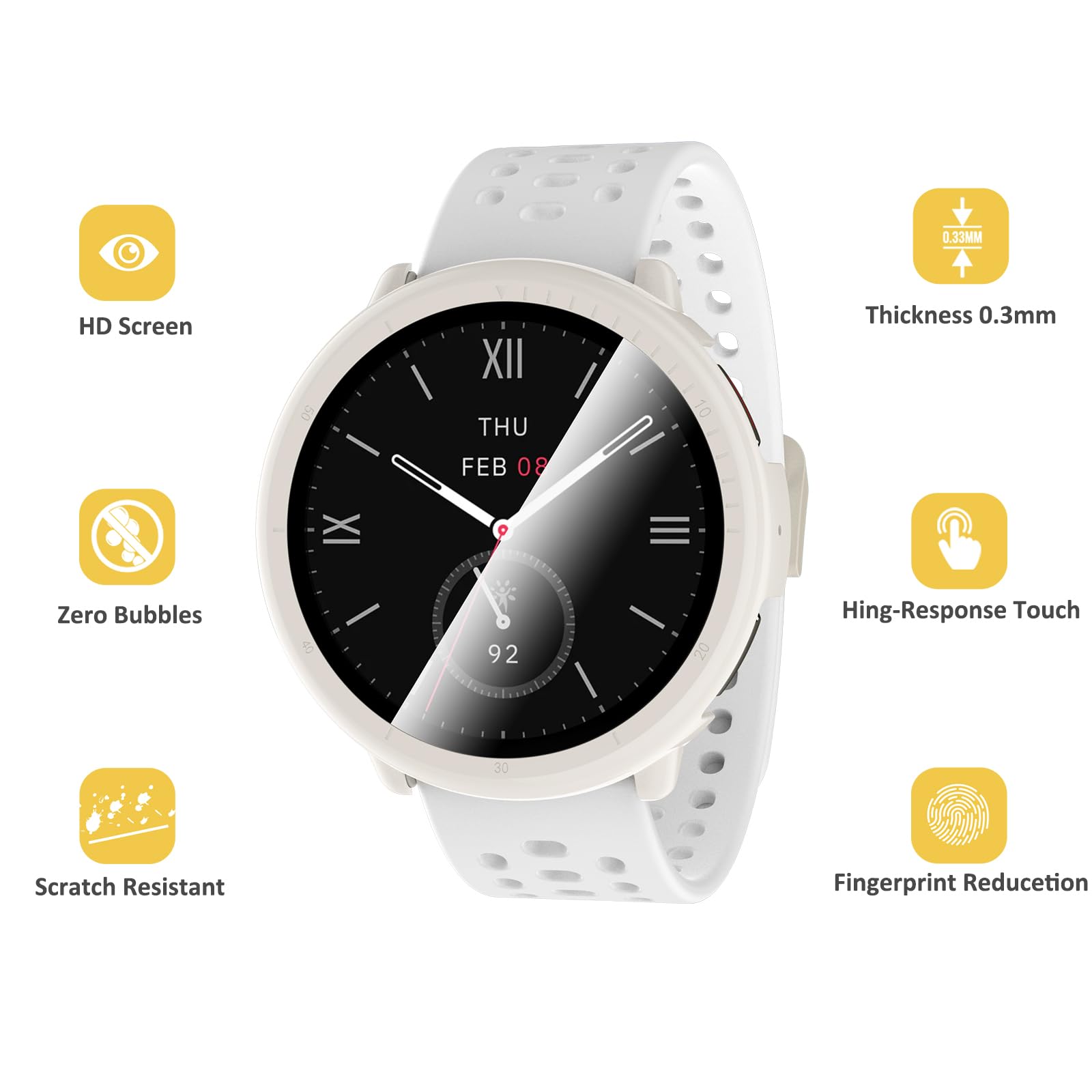 Amazon.co.jp: WD&CD Amazfit Active 2 対応 カバー+フィルム 2枚 