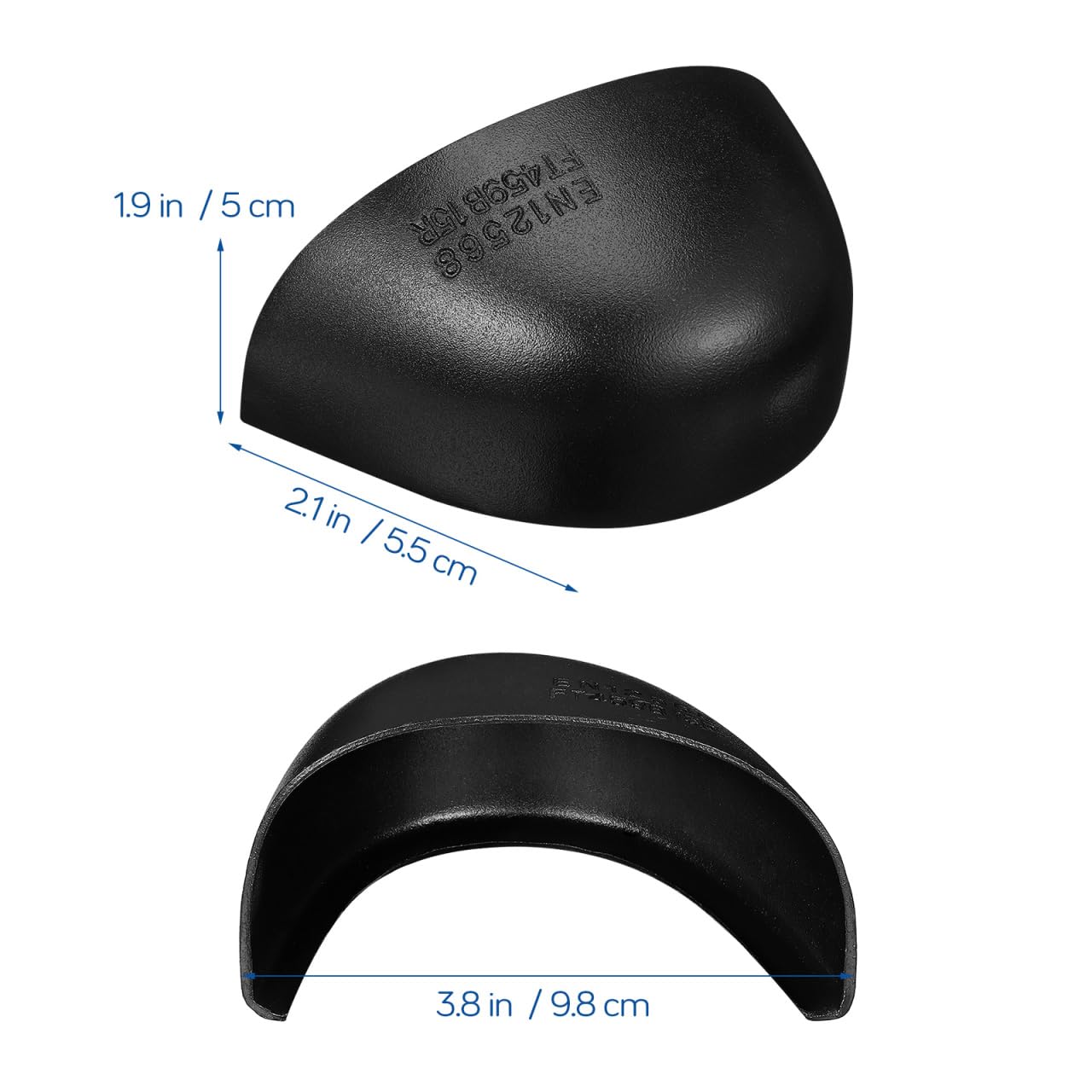 VILLCASE 2 Pairs Anti-Smash Safety Toe Caps for Work Boots Iron Toe Covers Inserts for Men Women Removable Shoe Protectors for Construction and Industrial Use - 4