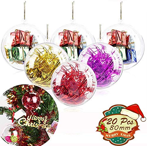 Palline Natale Trasparenti - 10 Pezzi, Diametro 9cm, Plastica, Decorazioni Appendiabili - Foto 13