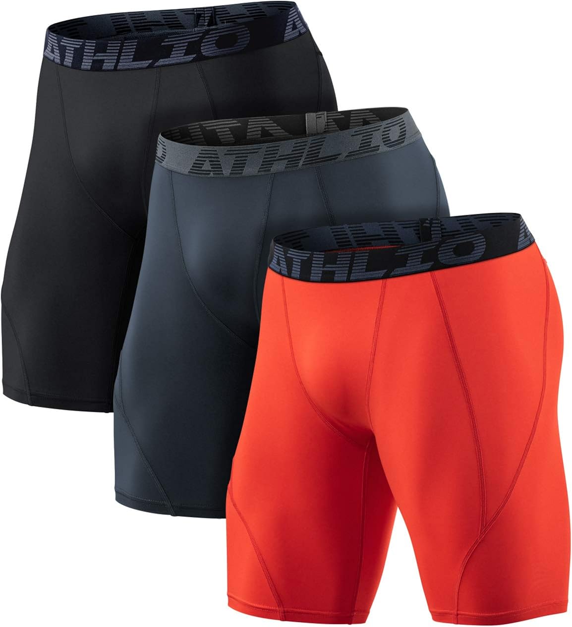ATHLIO 1 or 3 Pack Men's Athletic Cool Dry Compression Shorts, Sports Performance Active Running Tights: Clothing