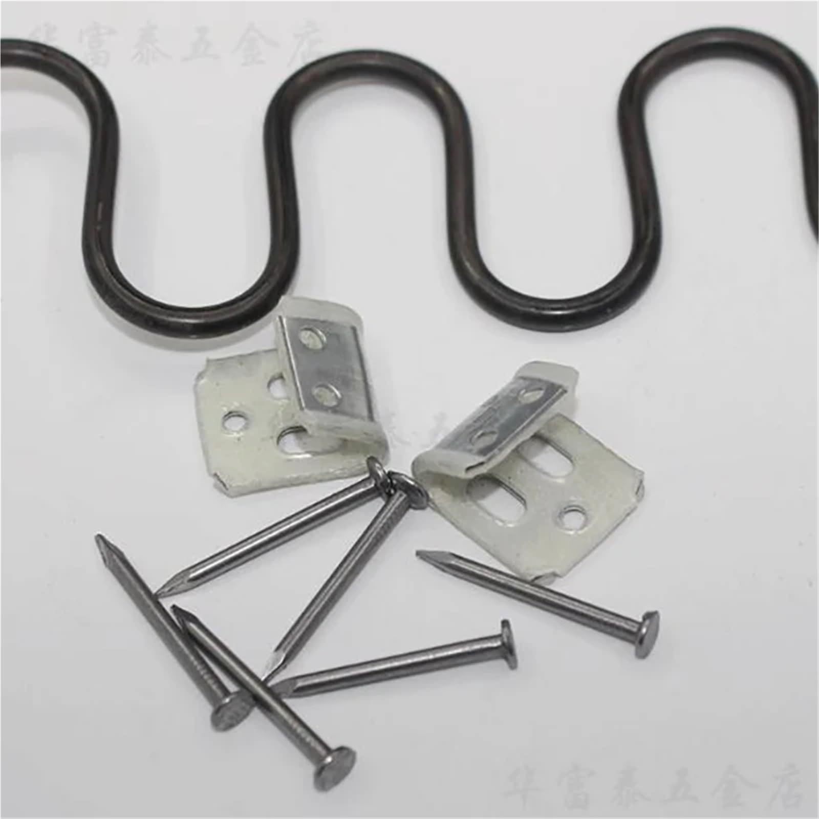 Lot de 2 pinces à ressort en zigzag pour canapé, chaise, ressorts serpentins, avec clips, 35/40/45/50/55/60/65/70/80 cm (45 cm)