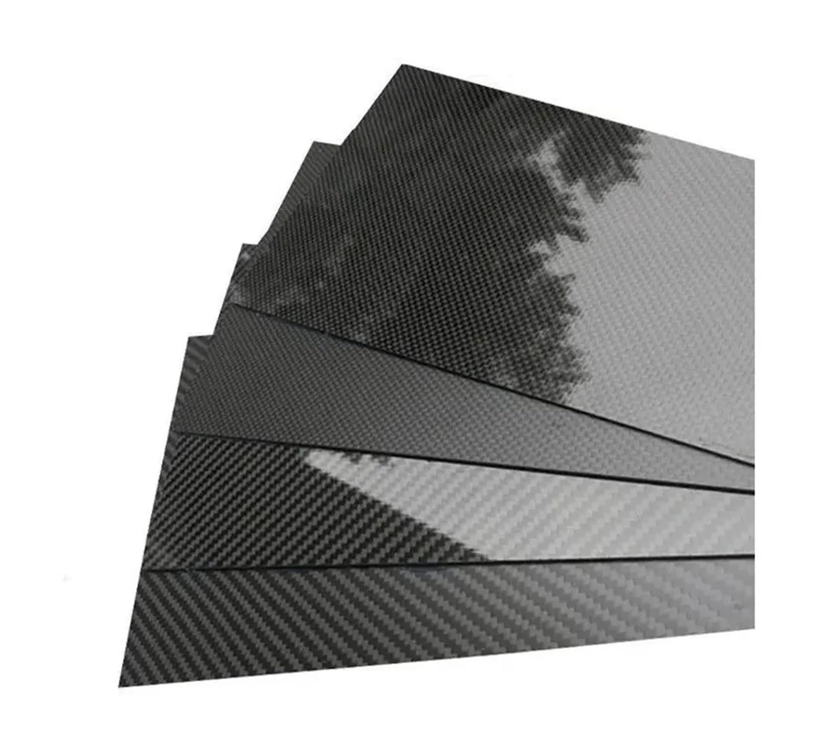 AMZBNEIDI Carbon Fiber Sheet, Carbon Fiber Sheet 3K Black Plain/Twill Weave 400x500mm 0.5-6mm(4.0mm Twill Matte)