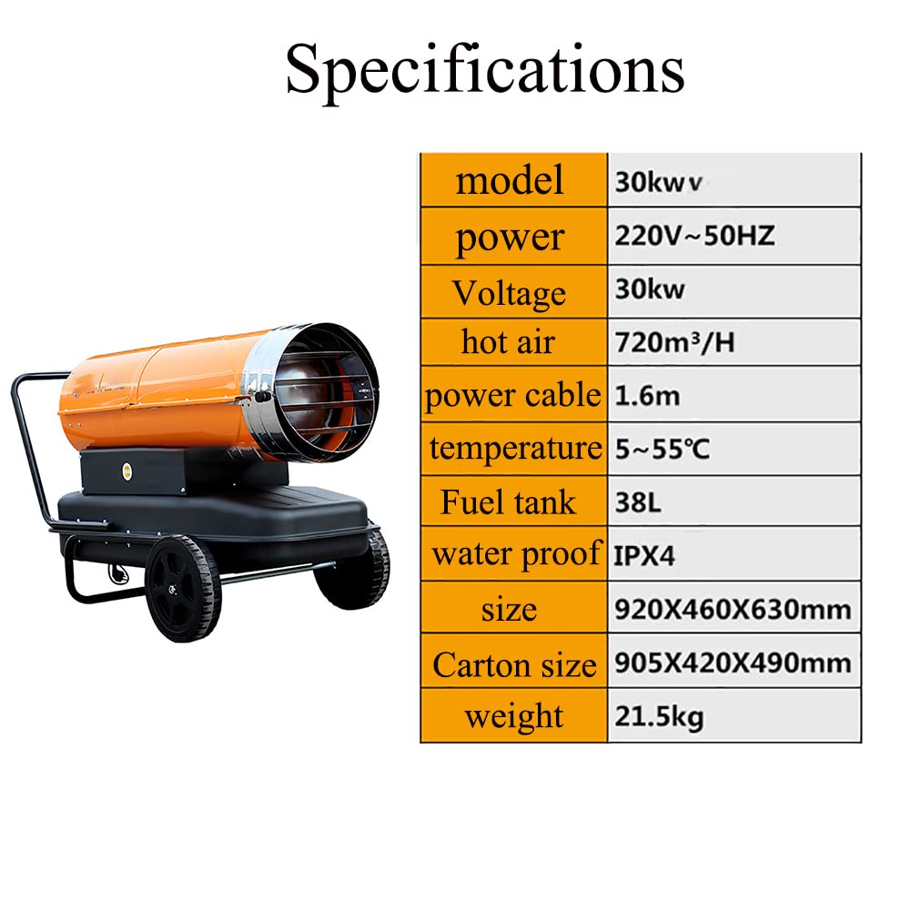 Heavy Duty do warsztatu Magazyn Garaż Szklarnia Szopa Sprzęt gospodarstwa domowego, Przemysłowy grzejnik naftowy o dużej mocy 30kW