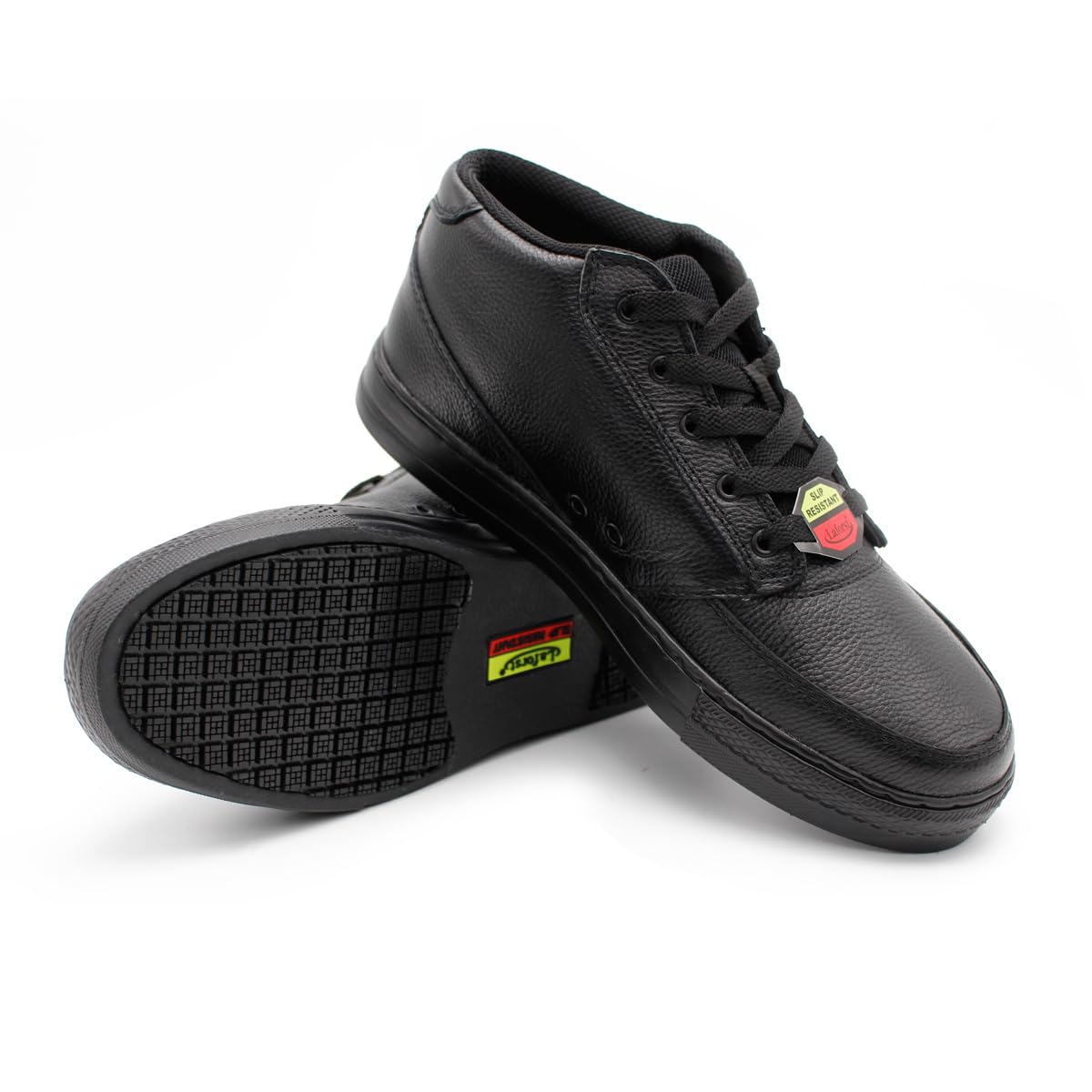 Laforst Mens Genuine Leather Upper Black Lace Up Ankle Nonslip Shoe 9.5