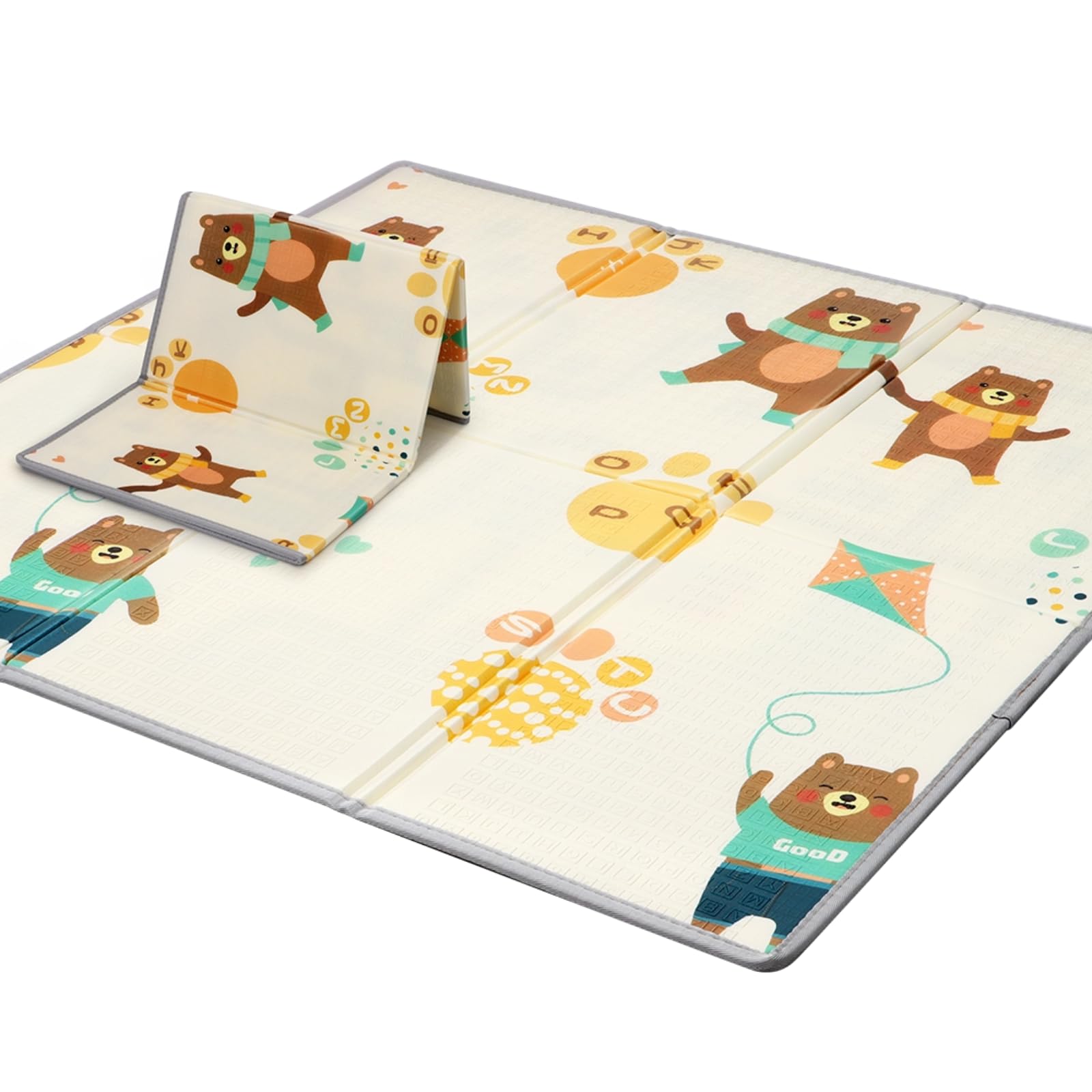 Photo 1 of Baby Playpen Mat, 47”x47”, 0.4” Thick, Foldable & Reversible Activity Mat, Safe & Odorless XPE Foam, Toddler Floor Playmat for Crawling, Waterproof & Easy to Clean, Suitable for 50”x50” Playard Foldable Playpen Mat