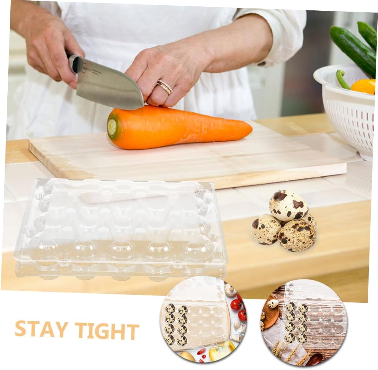 Gadpiparty 20pcs Reusable Quail Boxes Pvc Holders for Safe Storage Containers Keep Eggs Fresh and Secure for Household Use