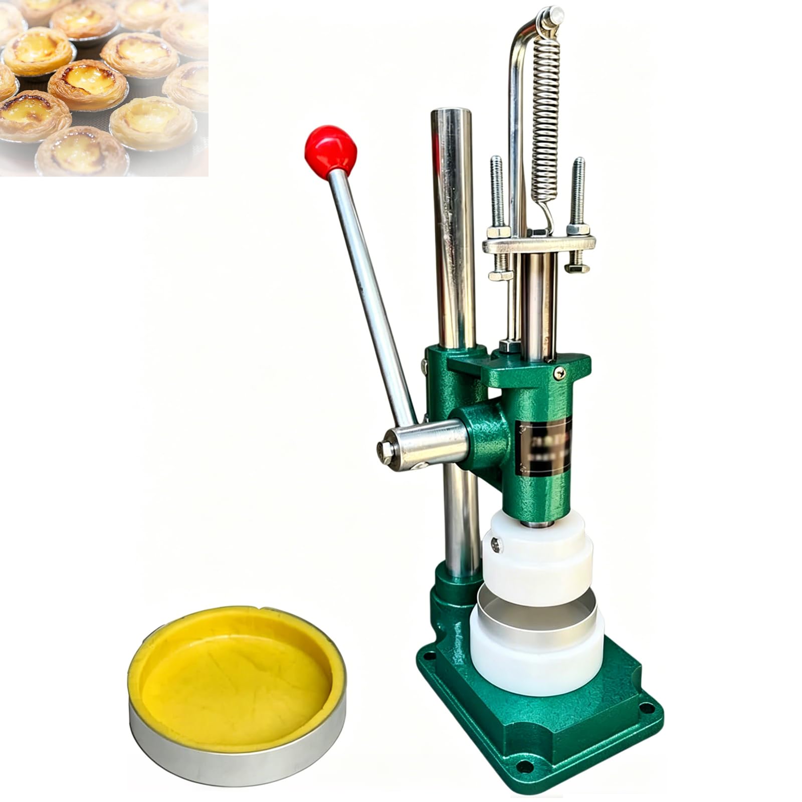 VILA SMO Manual Custard Tart Shell Maker, French Tart Skin Shell Machines, Custard Tart Shell Mold, Hand Press Tool For Cake Shops, Manual Maker For Commercial And Home Use