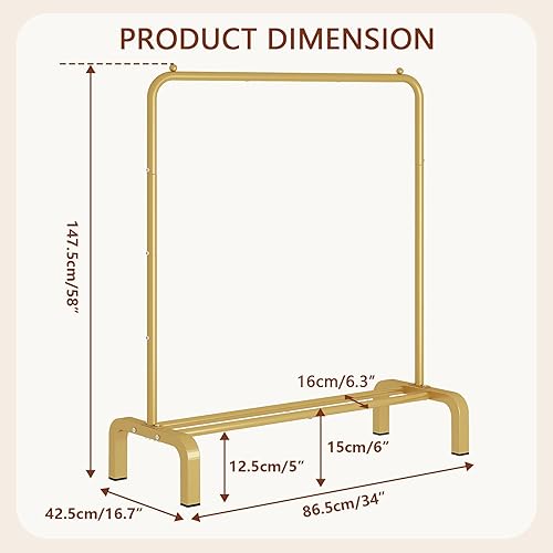 Miniatura 2 de JIUYOTREE Perchero de ropa estándar con estantes de almacenamiento, organizador de ropa para colgar ropa, abrigo, chaqueta, camisa, suéter, jeans,