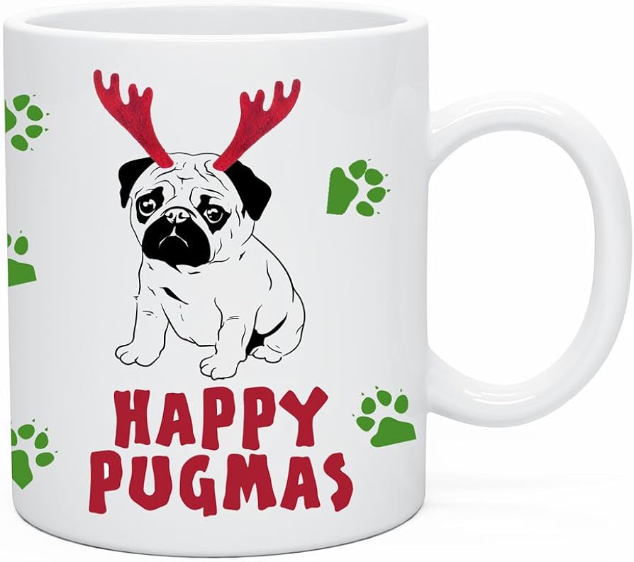 Pug christmas mug Clearance