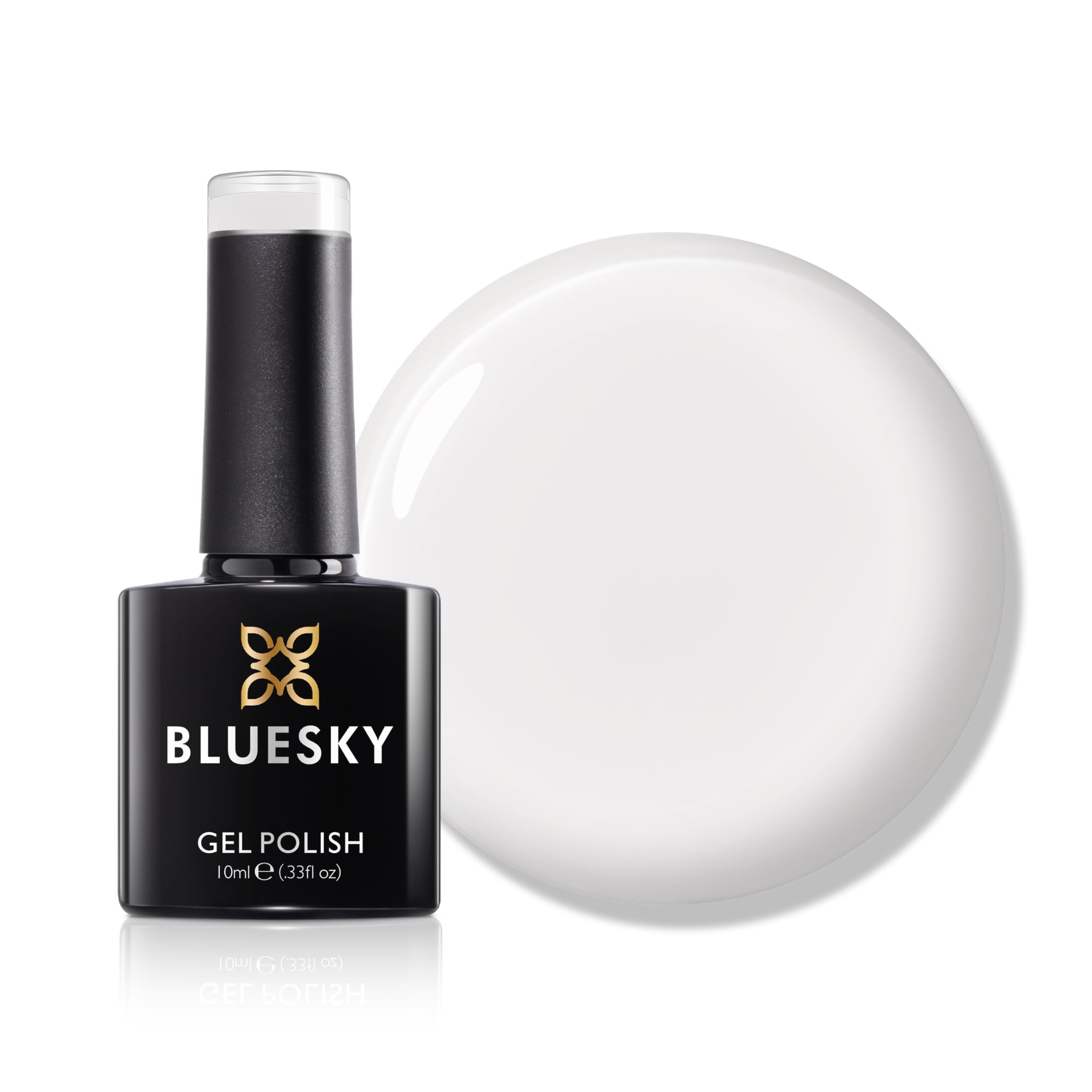Bluesky Gel Nail Polish 10ml, Gentle White - SS2515, White Gel Nail Polish for 21 Day Manicure, Requires Curing Under LED UV Nail Lamp