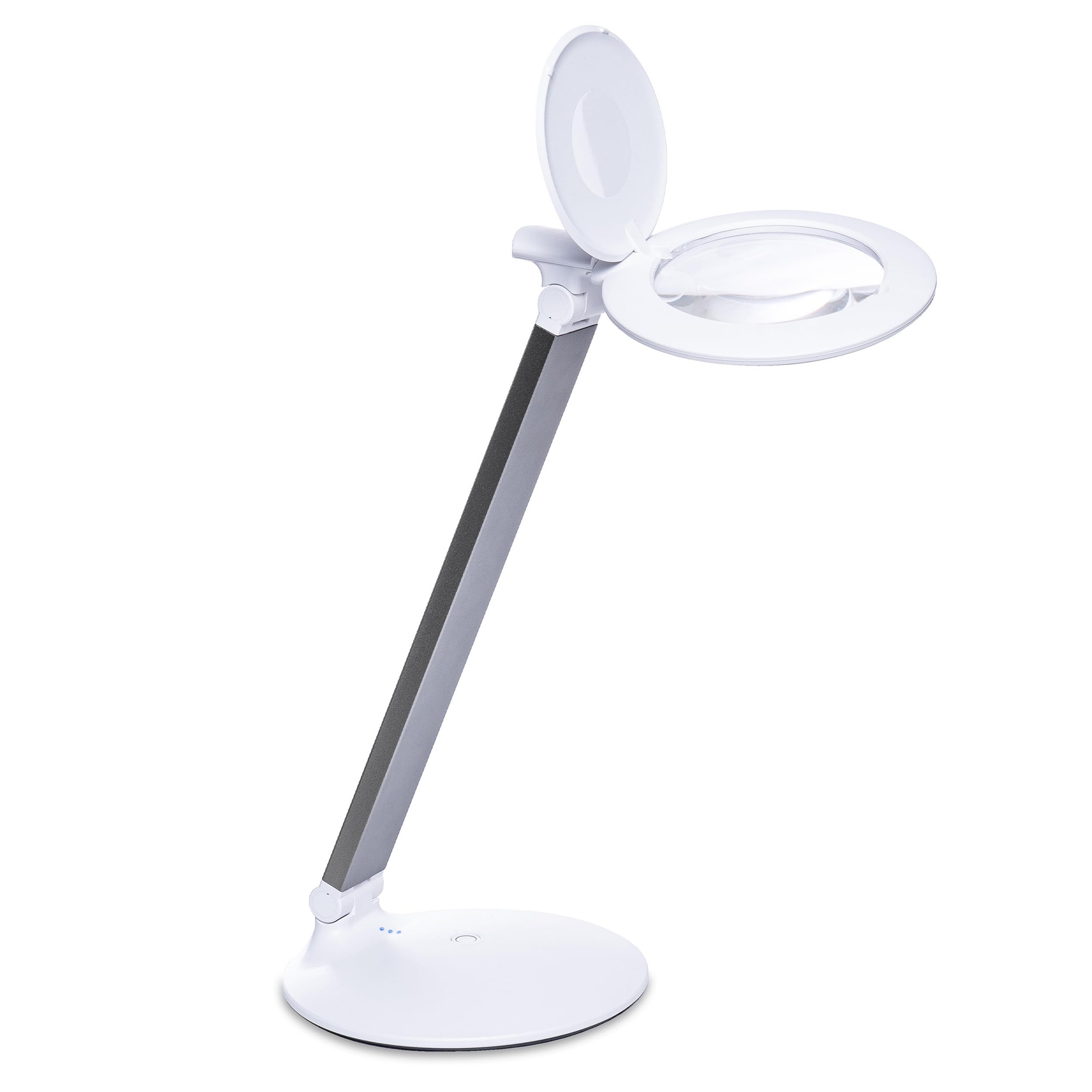 Daylight Halo Go™ Tragbare Aufladbare Lupenleuchte – 2 Helligkeitsstufen, 6000K, LED Lupenlampe für Augenpflege, Basteln, Lesen & Detailarbeit, Weiß