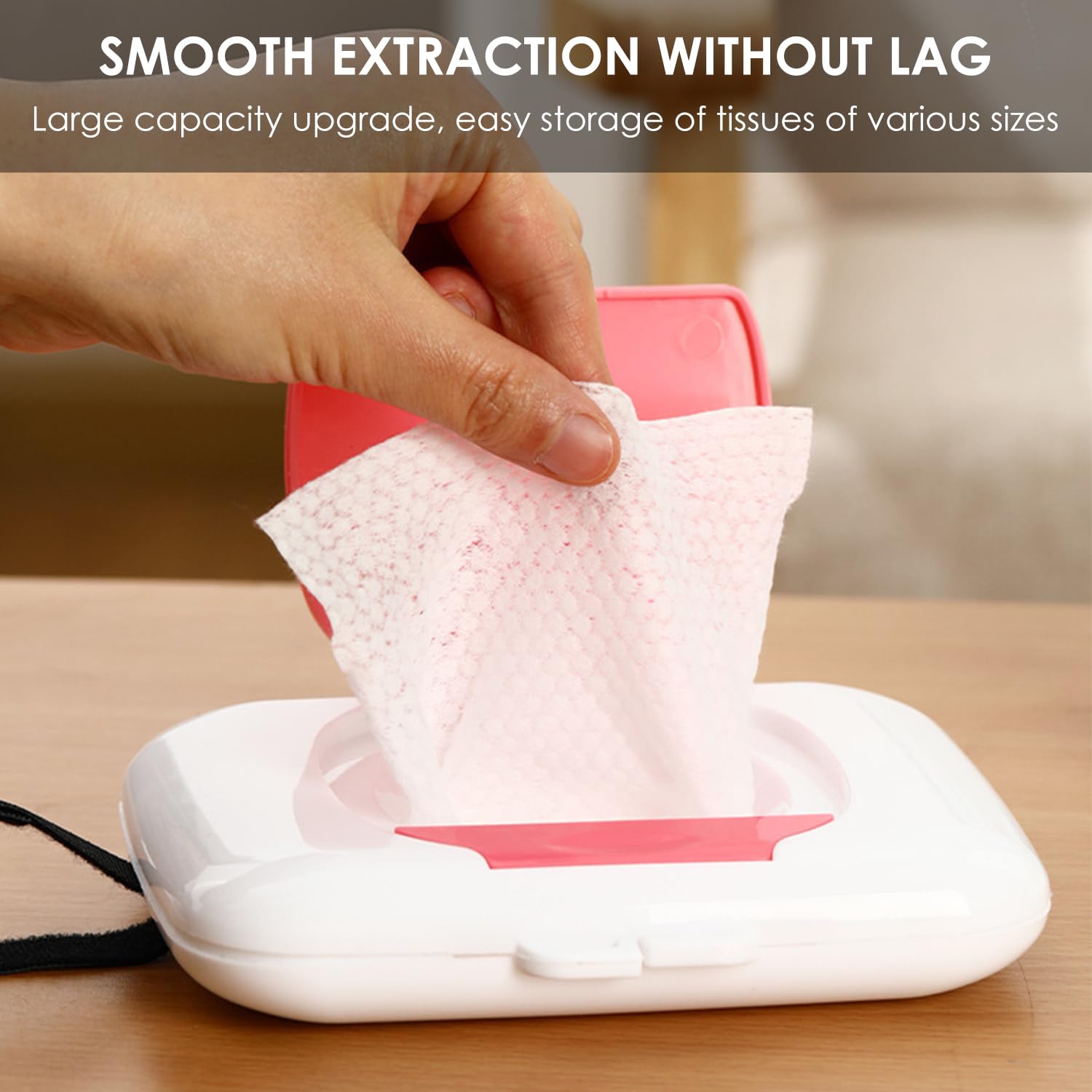EJUFNS 3 Wet Wipes Storage Boxes, Double Lid Design, Dust-Proof And Dry-Proof Wet Wipes Box, Portable Hanging Wet Wipes Box - Image 4