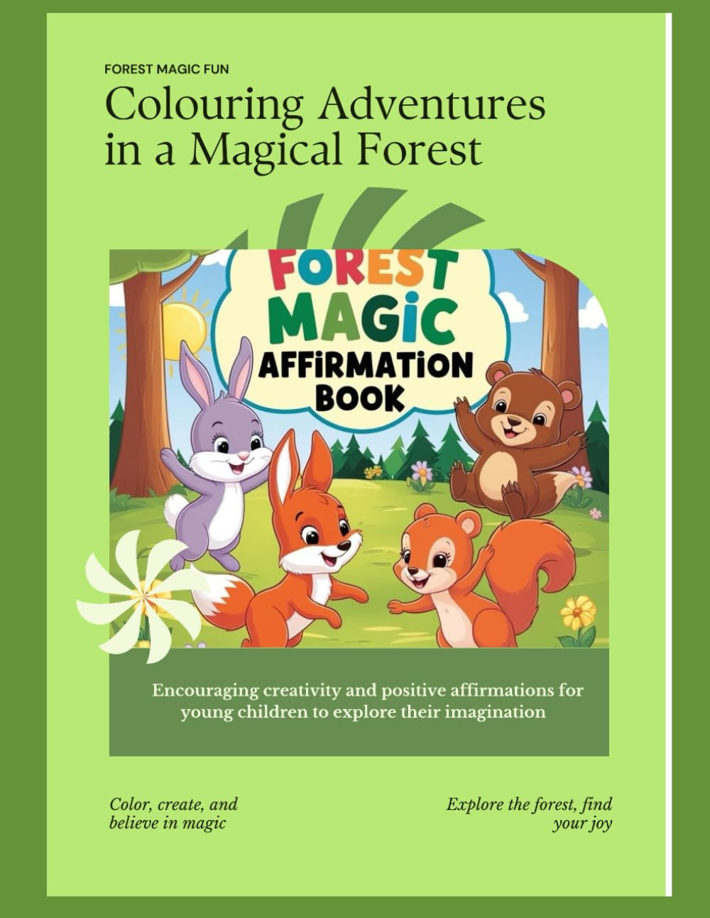 Forest Affirmation Colouring Book: Perfect for children