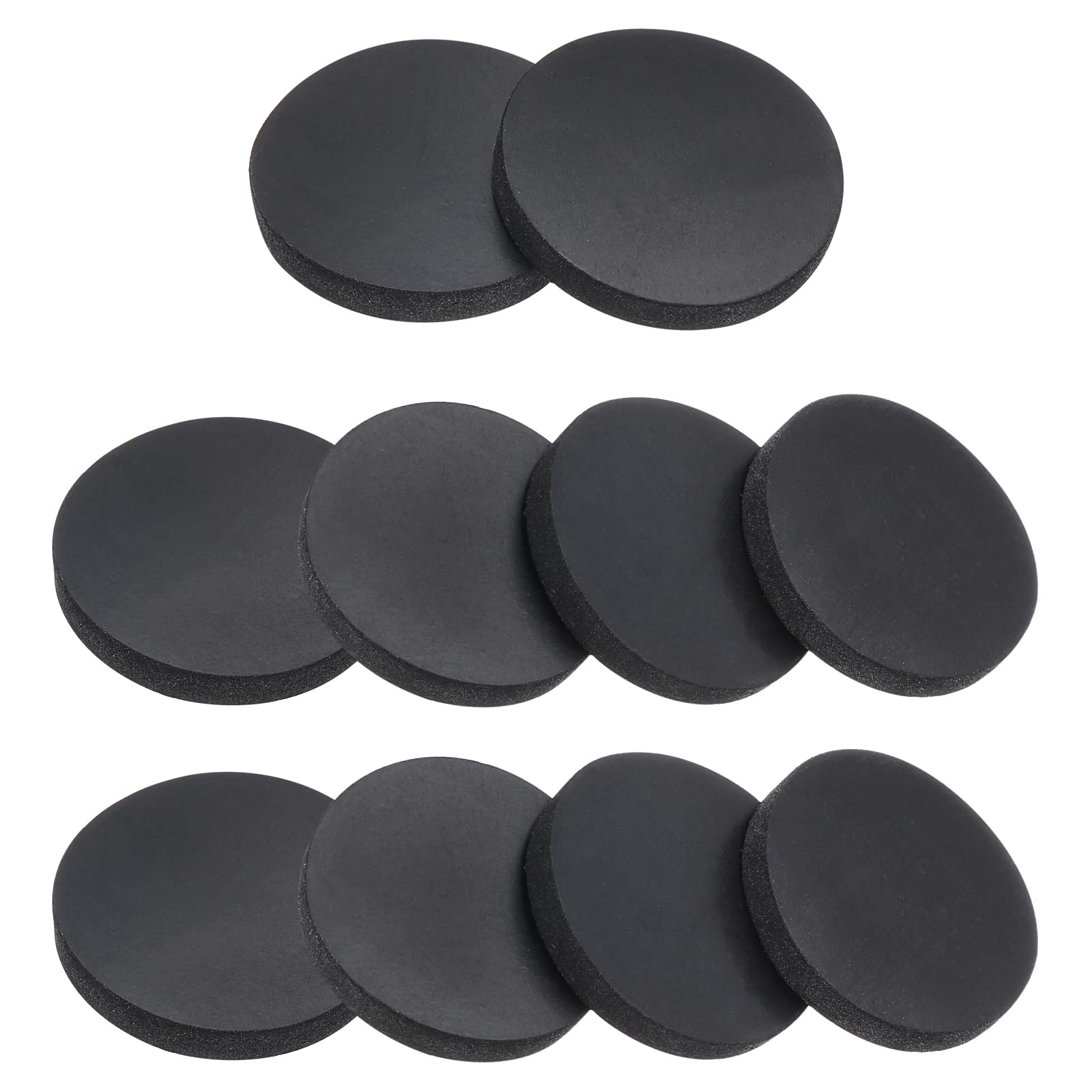 PATIKIL 10 PCS Rubber Solid Discs Washers, 22mm OD x 3mm Thick Rubber Round Gasket Pad Bushings Spacer Washer for DIY Gasket Craft, Black