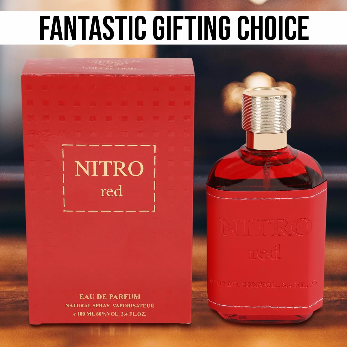 Nitro Red Eau de Parfum for Men Fresh Woody Spicy Masculine Scent 100ml / 3.4 fl.oz