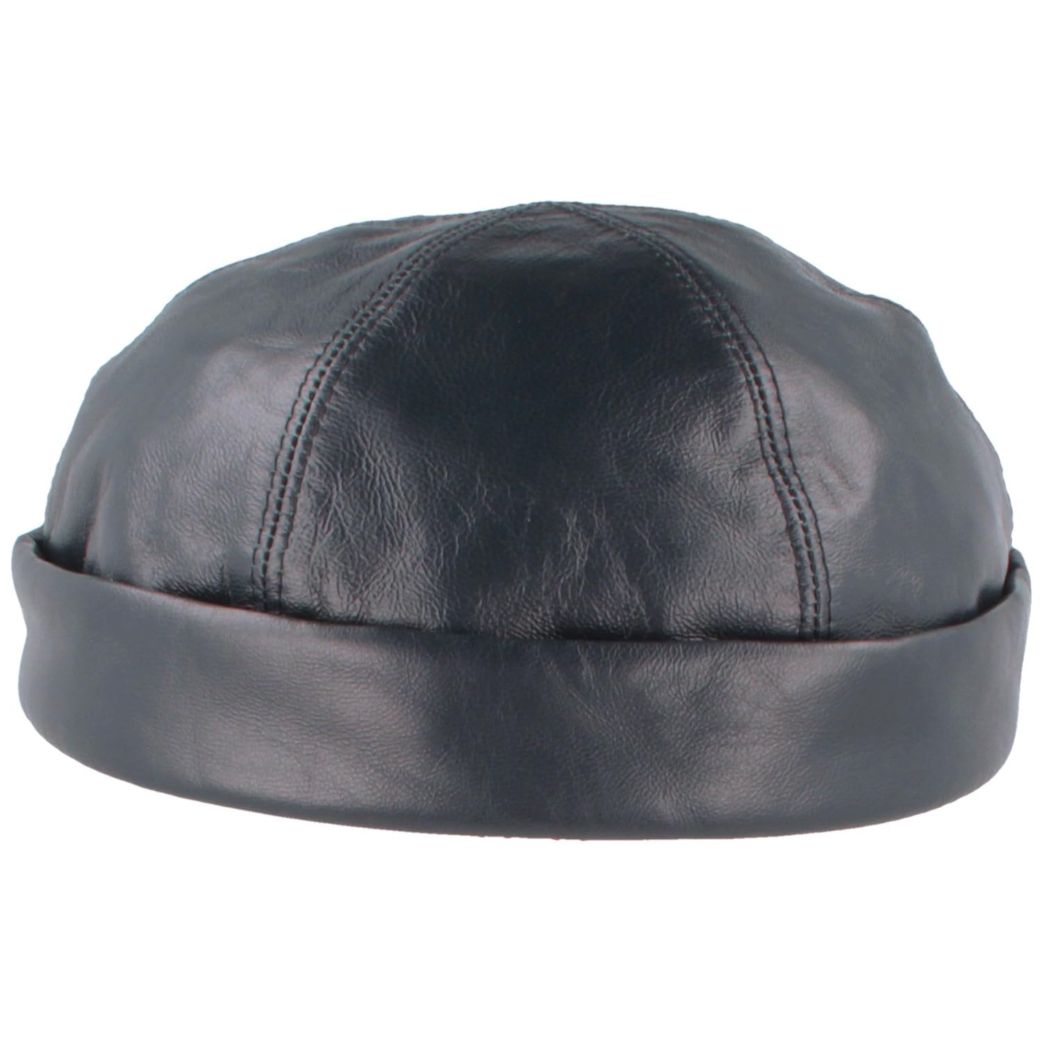 Bullani Docker-Cap Dockermütze Seemannsmütze aus 100% Leder – Made IN Germany – Bequem & Hautverträglich
