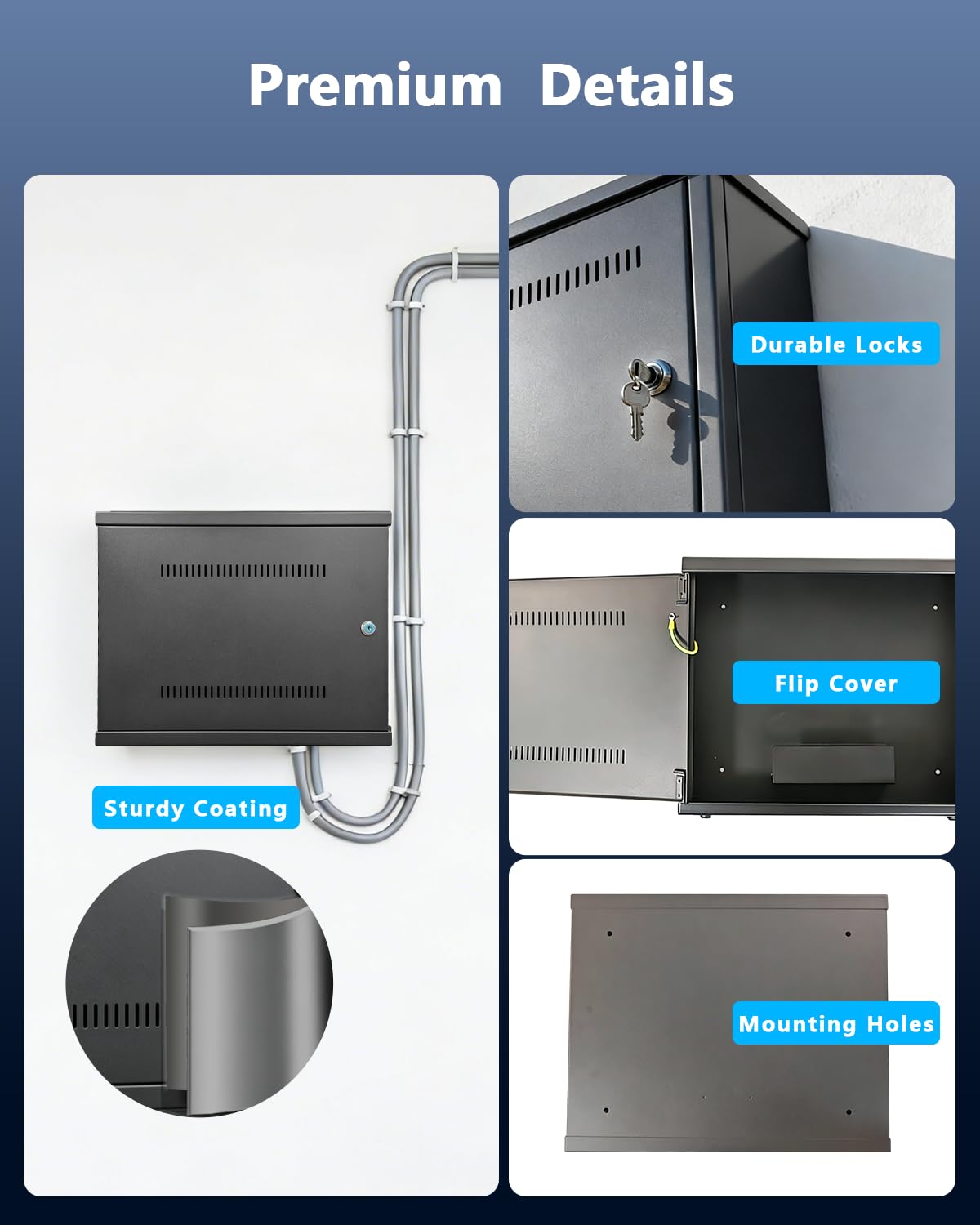 Caja de fuente de alimentación distribuida CCTV para cámara de seguridad, color negro (paquete de 1)