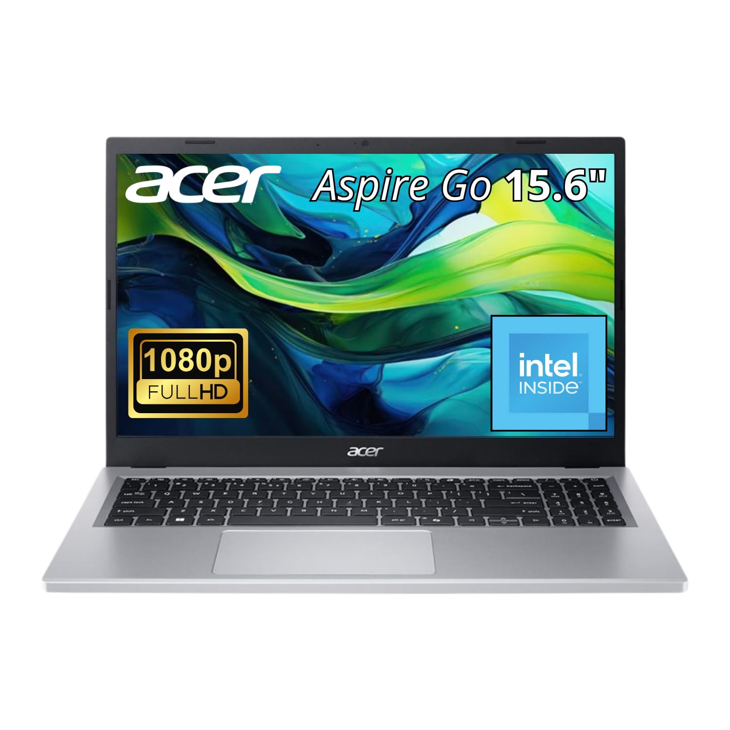 Aspire Go 15.6" FHD IPS Laptop – Intel N-Series, 16GB DDR5 RAM, 512GB SSD, Windows 11, UHD Graphics, Wi-Fi 6 – AG15-32P-30YE