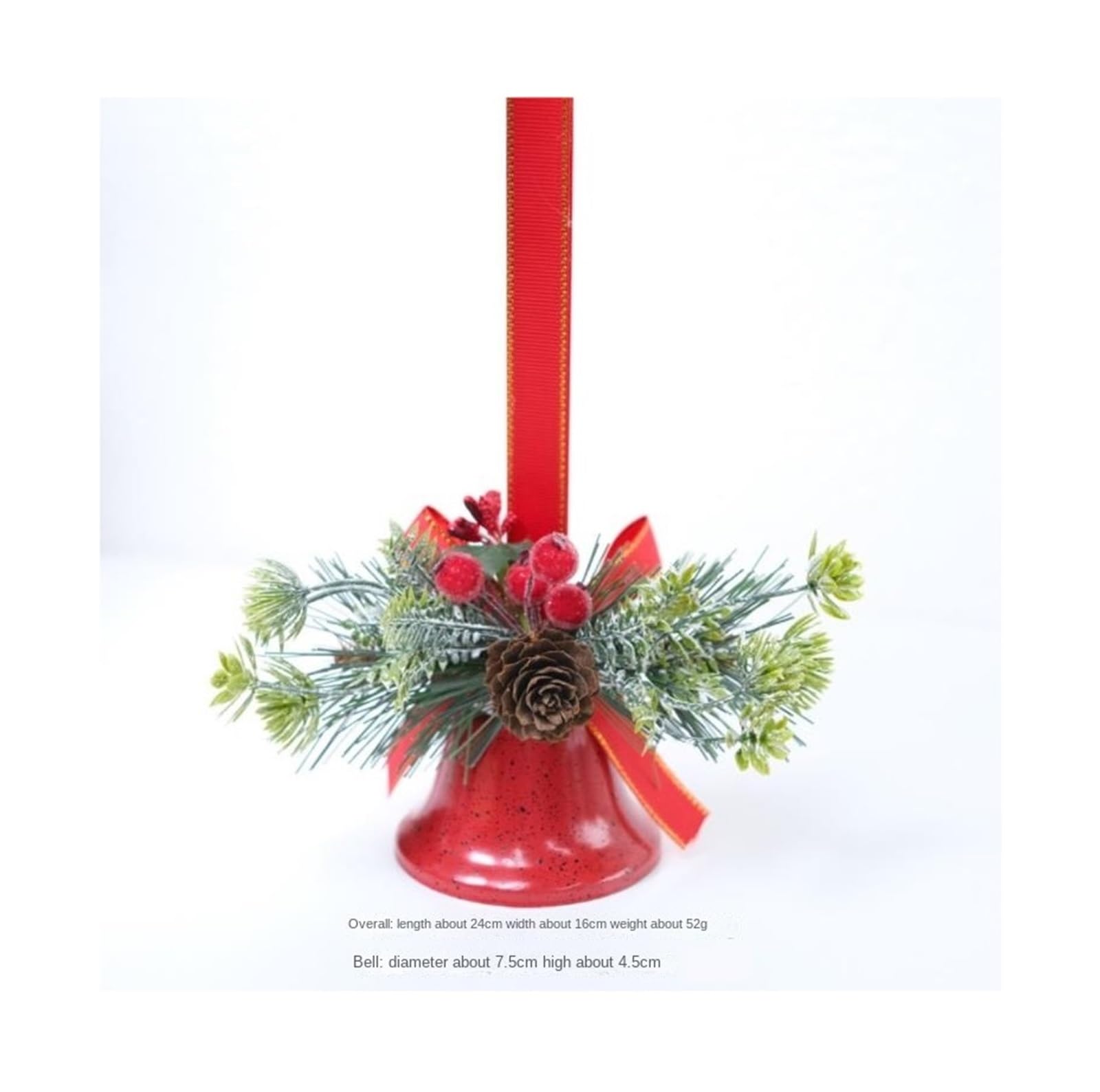 Campanas Navidad Cascabeles For Decoración De Puertas del Hogar, Campanillas Artesanales, Navideña, Campanas Navideñas Decoración(Red 2)